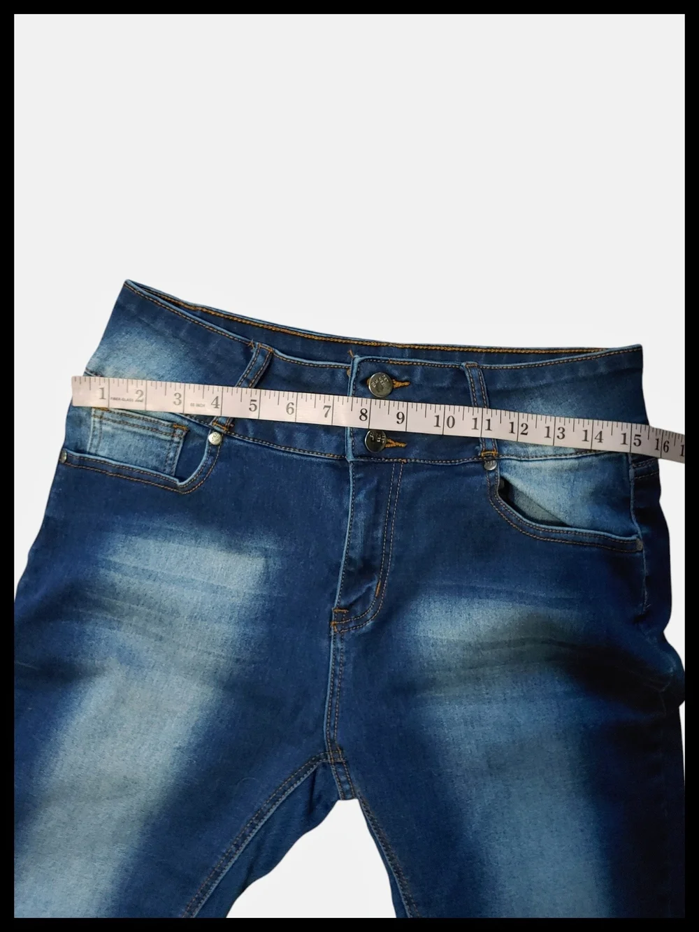 High-Rise Blue Women's Jeans - Picture 3 of 6